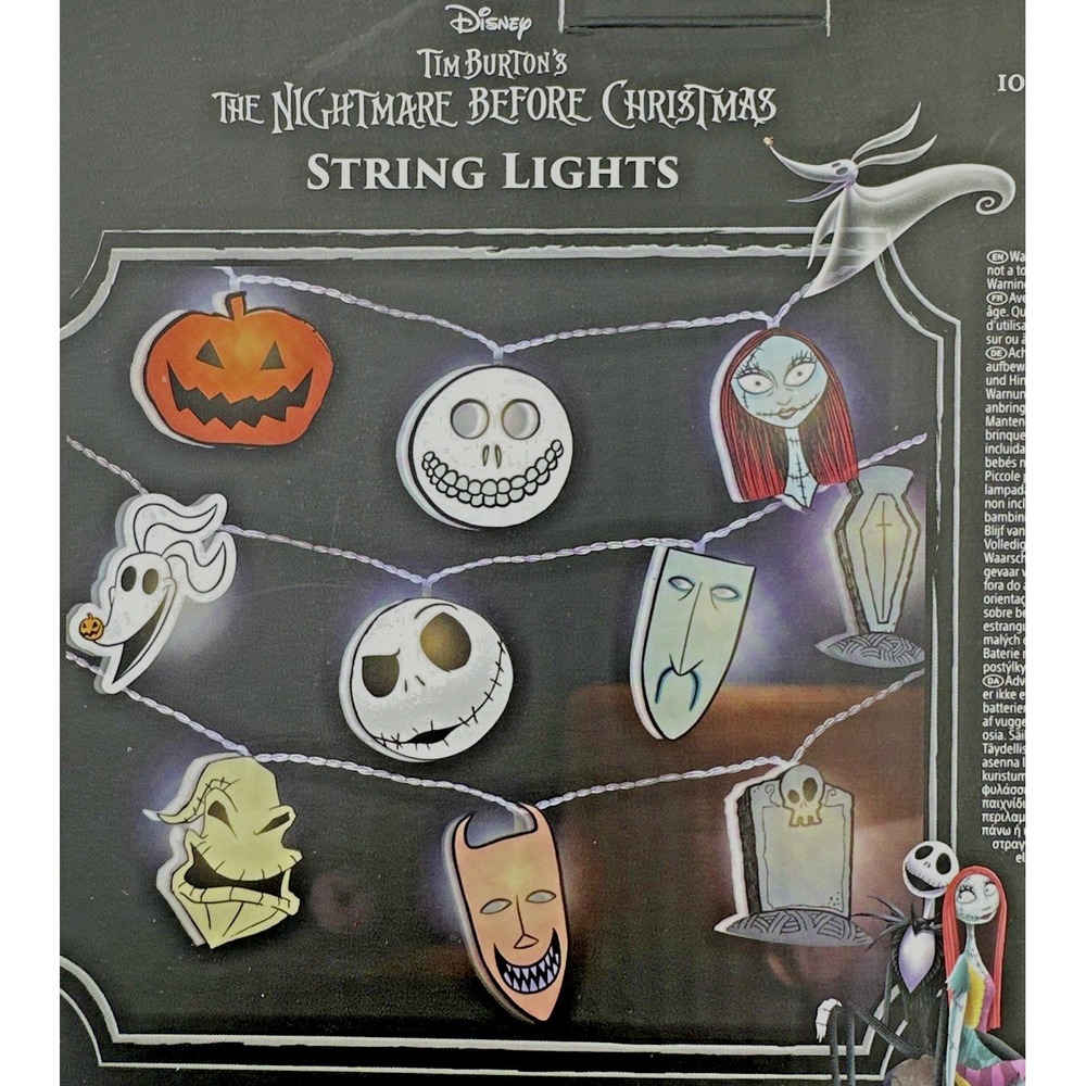 Disney Nightmare Before Christmas String Lights Jack Sally Zero Oogie Halloween